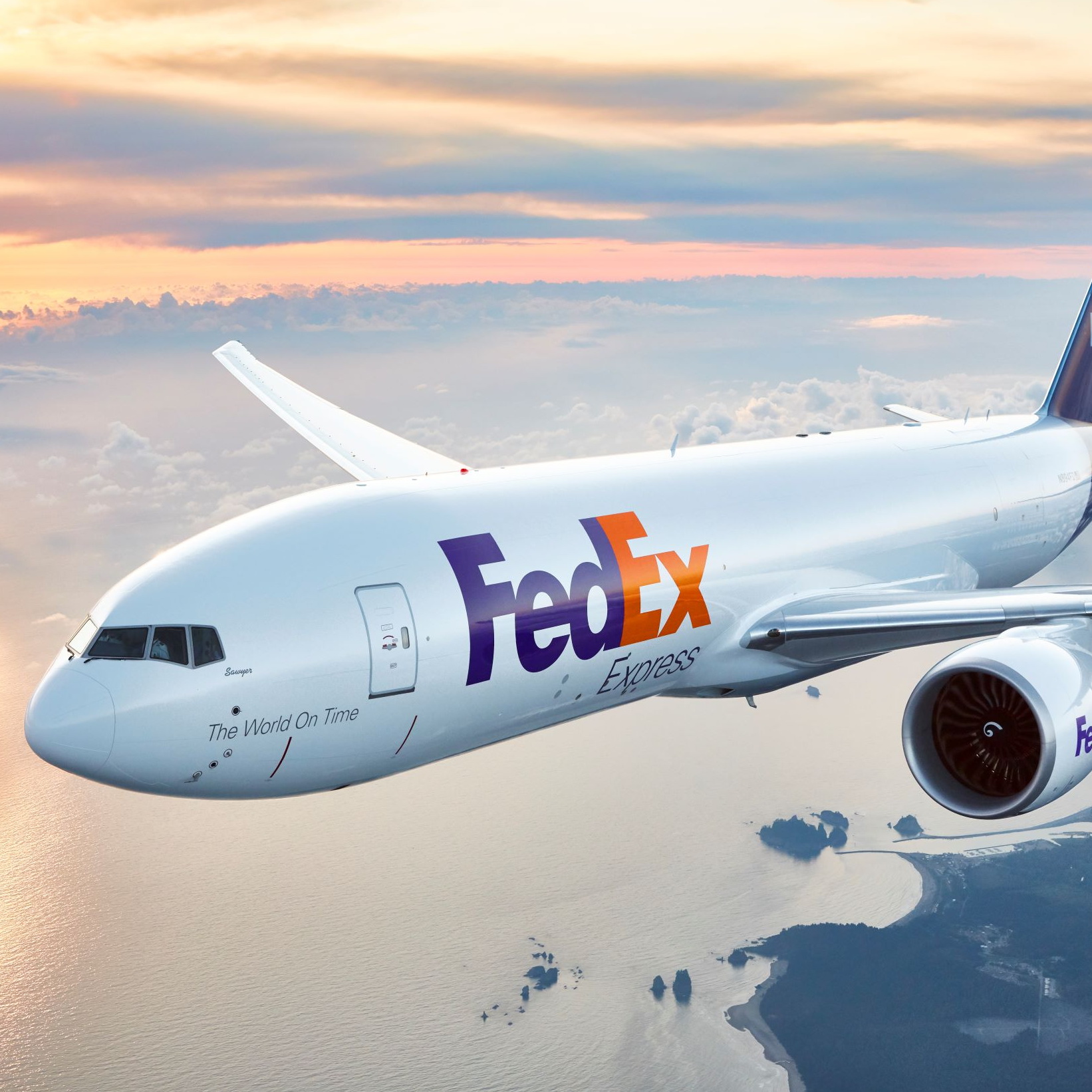 NEW!! Fedex  貨物機/ 最大級です アメリカ】フェデックス貨物機…バードストライクでエンジンから
